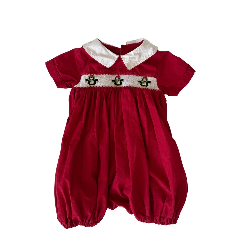 Smocked Seasonal Baby Bubble Romper 12 Months